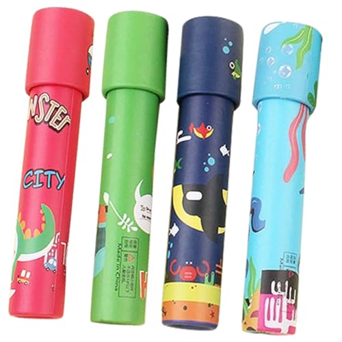 Supvox 4 Stück Teiliges Spielset für mittelgroßes drehbares tragbares Lernspielzeug Kreativität und Vorstellungskraft Buntes Muster Geschenk für Jungen und Mädchen von Supvox