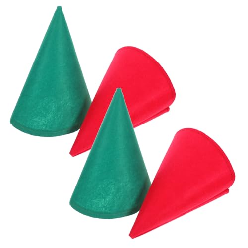 Supvox 4 Stück Teiliges Weihnachts-zwergenmützen aus Filz Bunte Leichte Elfenzipfelmützen für Fasching Cosplay Halloween Weihnachtsfeiern Unisex Angenehm zu Tragen Vielseitiges von Supvox