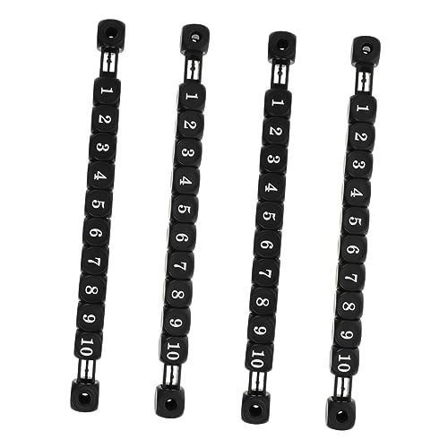Supvox 4 Stück Torschütze zählbrett anzeigetafel Spielstandzähler Tischfußball-Accessoire Spielstandsanzeiger Fußball-Ergebniszähler Netz Pooltor Scoring-Geräte Punktemarker Plastik Black von Supvox