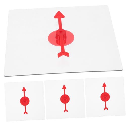 Supvox 4 Stück Transparenter kinderspiele Spiele Board Games brettspiel Games for plattenheber Spiel Pfeile Plattenspieler-Anzeigen Pfeilspinner Plastik rot von Supvox
