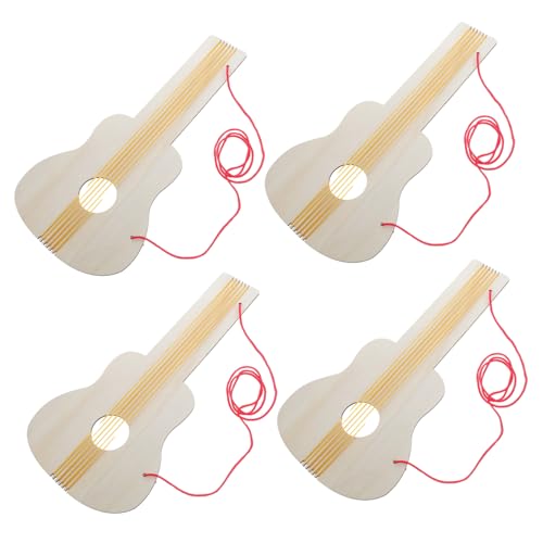 Supvox 4 Stück Unbemalte Holzgitarren für DIY und Bastelaktivitäten Musikinstrument für Kindergartenprojekte Kreatives Künstlerischen Fähigkeiten Supvox 4 Stück Unbemalte Holzgitarren für DIY und Bastelaktivitäten Musikinstrument für Kindergartenprojekte Kreatives Künstlerischen Fähigkeiten von Supvox