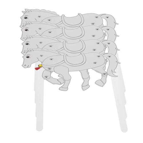 Supvox 4 Stück Wanddekoration Traditionelles Chinesisches Ausschnittpuppe DIY Laufendes Schattenpuppen Chinesisches Modellspielzeug Weißer Kunststoff von Supvox