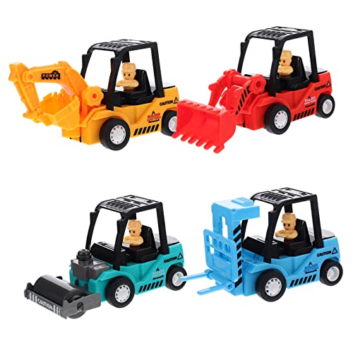 Supvox 4 Stück Warrior Trägheitsfahrzeug Bagger Auto Outdoor Kinderspielzeug Draußen Kinderspielzeug Indoor Kinderspielzeug Buntes Plastik von Supvox