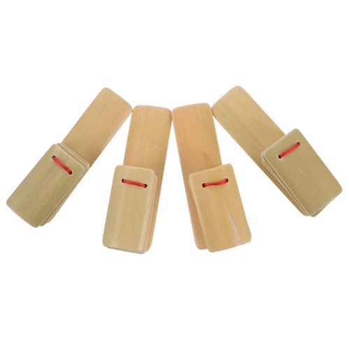 Supvox 4 Stücke -Allegro Für Anfänger Musikinstrumente Shaker-musikinstrumente Für Kuaiban Beige Bambus von Supvox