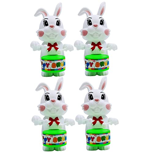 Supvox 4 Stücke Trommeln Bunny Tragbare Tragen Beständig Uhrwerk Entzückende Uhrwerk Dekorative Uhrwerk Bunny Uhrwerk Abs von Supvox