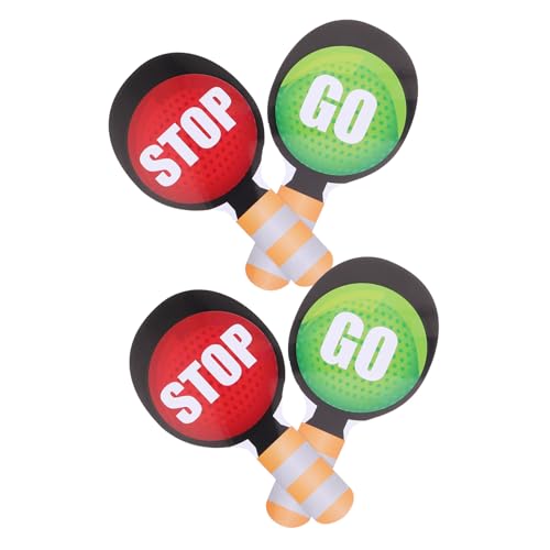 Supvox 4 Teiliges Verkehrs Lernspielzeug Kleinkindspielzeug Stopp Paddel Stoppschild Für Verkehrszeichen Spielschild Für Die Straße Verkehrszeichen Lehr Verkehrs von Supvox