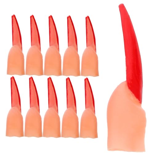 Supvox 40 Stück Halloween Fake Finger Nails Realistisch Gebogene Blutige Abgetrennte Fingertipps Wiederverwendbare Plastik-Halloween-Requisiten für Cosplay Kostüm Party Zubehör Supvox 40 Stück Halloween Fake Finger Nails Realistisch Gebogene Blutige Abgetrennte Fingertipps Wiederverwendbare Plastik-Halloween-Requisiten für Cosplay Kostüm Party Zubehör von Supvox
