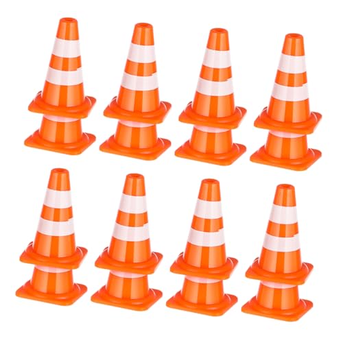 Supvox 40 Stück Mini Verkehrszeichen Set für Teiliges Set mit Straßenkegeln und Absperrungen für Interaktive Verkehrserziehung und Kreatives Rollenspiel von Supvox