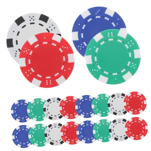 Supvox 40 Stück Teiliges aus Robustem Kunststoff Kleine Runde Spielchips in Rot Blau Grün und Weiß mit Schwarzer Mitte für Poker Brettspiele Lernspiele und Zählzwecke Supvox 40 Stück Teiliges aus Robustem Kunststoff Kleine Runde Spielchips in Rot Blau Grün und Weiß mit Schwarzer Mitte für Poker Brettspiele Lernspiele und Zählzwecke von Supvox