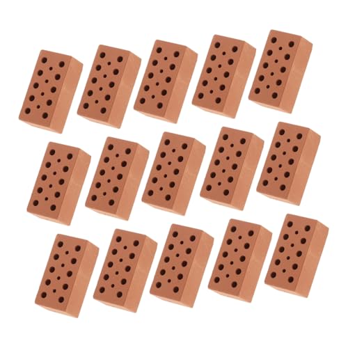 Supvox 40 Teilige Bausteine Weiche Landschaftsgestaltung Kleines Mini Kunstziegel Modell Spielhaus Strukturierte Miniaturwürfel Ziegel Sandtisch Ziegel DIY Mini von Supvox