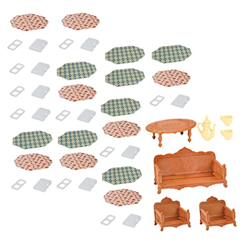 Supvox 47Stücke Mini Puppenhaus Möbel Realistische Wohnzimmermöbel Modelle Für Möbel Für Puppenhäuser Sofas Tische Und Stühle Detailgetreuem Design Supvox 47Stücke Mini Puppenhaus Möbel Realistische Wohnzimmermöbel Modelle Für Möbel Für Puppenhäuser Sofas Tische Und Stühle Detailgetreuem Design von Supvox