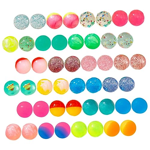 Supvox 48 Stück Hüpfender Ball Schaum Klein Ö Party Prallen Federnd Groß Mit Verkaufsautomatenkugeln Bounce-bälle in Loser Schüttung Hüpfbälle Aus Verkaufsautomaten Mini-hüpfbälle Plastik von Supvox