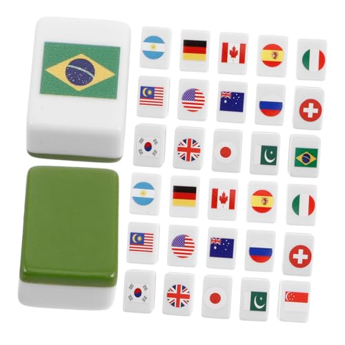 Supvox 48 Stück Teiliges Mahjong Spielset mit Länderflaggen Robuste Plastiksteine für Familienspiele Traditioneller und Eliminierungs Varianten für Partys und Zusammenkünfte Supvox 48 Stück Teiliges Mahjong Spielset mit Länderflaggen Robuste Plastiksteine für Familienspiele Traditioneller und Eliminierungs Varianten für Partys und Zusammenkünfte von Supvox