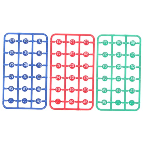 Supvox 49 Stück Teiliges Bunte Lotteriekugeln mit Klarer Nummerierung Bruchsicher Kompakt und Tragbar für Party Bingo und Raffle Spiele von Supvox