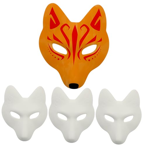 Supvox 4Stücke DIY Leere Fuchsmaske zum Handbemalte Maske für Karneval Cosplay und Partys Hochwertige PU Materialien für Sicheres Basteln und Kreative Kunstprojekte Supvox 4Stücke DIY Leere Fuchsmaske zum Handbemalte Maske für Karneval Cosplay und Partys Hochwertige PU Materialien für Sicheres Basteln und Kreative Kunstprojekte von Supvox