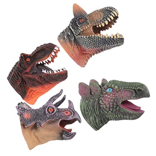 Supvox 4Stücke Dinosaurier Handpuppen Realistische Tiermodelle Für Soft Puppen Für Rollenspiele Handspielzeug Für Kleinkinder Und Spielzeugliebhaber von Supvox