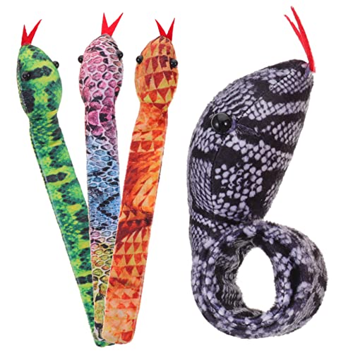 Supvox 4Stücke Teiliges Tier Slap Armband Gefüllte Armbänder für Lustige Schlangen Armbänder Partygeschenk für Geburtstagsfeiern und Schulveranstaltungen von Supvox