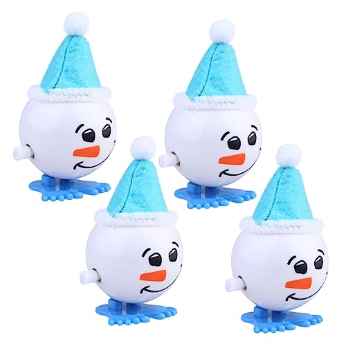 Supvox 4Stücke Weihnachtsuhrwerk Für Lustige Schneemann Spielzeuge Mit Blauen Hut Sicheres Plastikspielzeug Hand Auge Koordination Mitgebsel Oder von Supvox