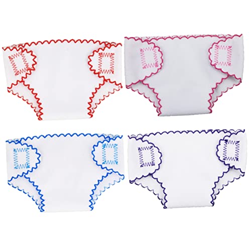 Supvox 4Stücke Wiederverwendbare Puppenwindeln für Babypuppen Puppenkleiderzubehör für Puppen Farben für Kreatives und Frühe Supvox 4Stücke Wiederverwendbare Puppenwindeln für Babypuppen Puppenkleiderzubehör für Puppen Farben für Kreatives und Frühe von Supvox
