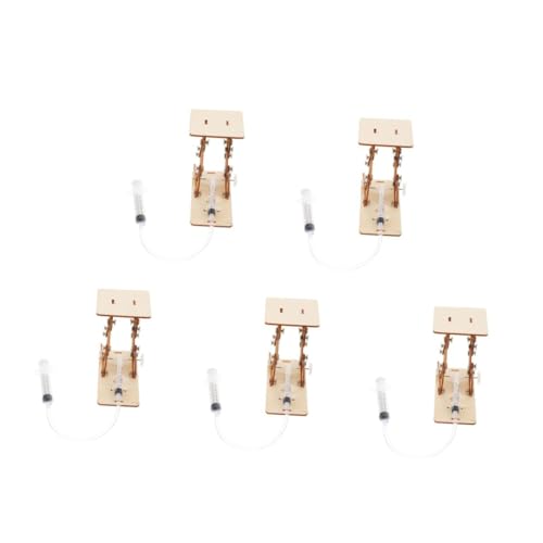 Supvox 5 Sätze Holz Hydraulik Bausatz für Umweltfreundlich Pädagogisch DIY Experimentierset Kreative Lernaktivität zur Motorischer Fähigkeiten Geeignet für Jungen und Mädchen Ab Jahren von Supvox