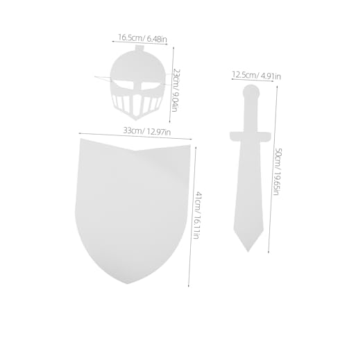 Supvox 5 Sätze Mittelalterliche DIY Schilde und Maske Unvollendetes Bastelset aus Karton für Rollenspiele Partyaktivitäten Teamwork und Kreativität von Supvox