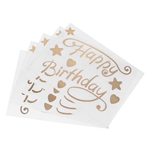 Supvox 5 Stück Alles Gute Zum Geburtstag Aufkleber Selbstklebende Geburtstagsaufkleber Dekorationsaufkleber Papierstudio -Aufkleber Geburtstagsfenster Haftet Aufkleberdekor Golden Plastik Supvox 5 Stück Alles Gute Zum Geburtstag Aufkleber Selbstklebende Geburtstagsaufkleber Dekorationsaufkleber Papierstudio -Aufkleber Geburtstagsfenster Haftet Aufkleberdekor Golden Plastik von Supvox