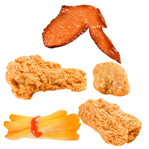 Supvox 5 Stück Brathähnchen -Set -Modell Gefälschtes Brathähnchen Anzeige Von Lebensmittelproben Hühnerfutter Kleines Snackmodell Fritten Realistisches Fastfood Gebraten Snack-Modell PVC Supvox 5 Stück Brathähnchen -Set -Modell Gefälschtes Brathähnchen Anzeige Von Lebensmittelproben Hühnerfutter Kleines Snackmodell Fritten Realistisches Fastfood Gebraten Snack-Modell PVC von Supvox