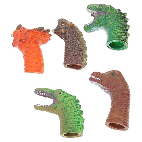 Supvox 5 Stück Dinosaurier Handpuppen Teiliges Fingerpuppen für Kreative Geschichten und Lernspiel für Kindergarten und Tolles für Kleine Dino Fans von Supvox