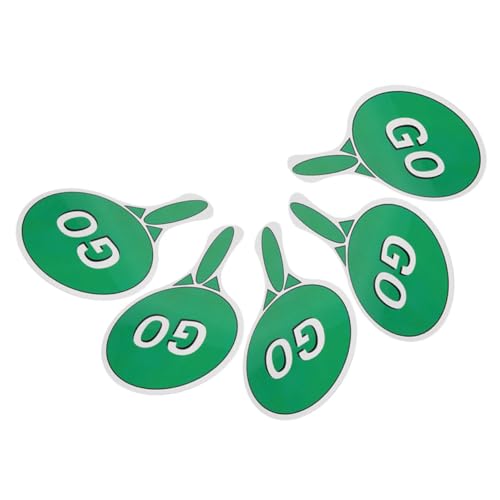 Supvox 5 Stück Doppelseitiges Stop-and-go-Verkehrsschild mit Griff Rote und Grüne Handzeichen für Robustes Tragbares Verkehrssicherheits Kindergarten und Grundschule Realistische von Supvox