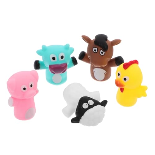 Supvox 5 Stück Fingerpuppe Puppen Babys Hände klein Plüsch tragbare Spielfiguren Fingerspielzeug für süßes Fingerspielzeug Vinyl von Supvox