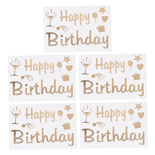 Supvox 5 Stück Geburtstagsdekorationsaufkleber Alles Gute zum Geburtstag Fenster klammert Alles Gute zum Geburtstag Party Abziehbild Feier Aufkleber Aufkleberdekor Plastik Golden Supvox 5 Stück Geburtstagsdekorationsaufkleber Alles Gute zum Geburtstag Fenster klammert Alles Gute zum Geburtstag Party Abziehbild Feier Aufkleber Aufkleberdekor Plastik Golden von Supvox