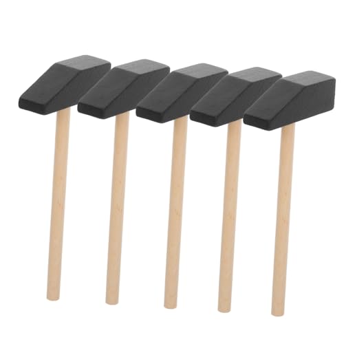 Supvox 5 Stück Kleiner Holzhammer Mini-Holzhammer DIY Handwerk Robuste Holzspielzeuge Pädagogisches Hammer Minihammer für Kinderhammer von Supvox