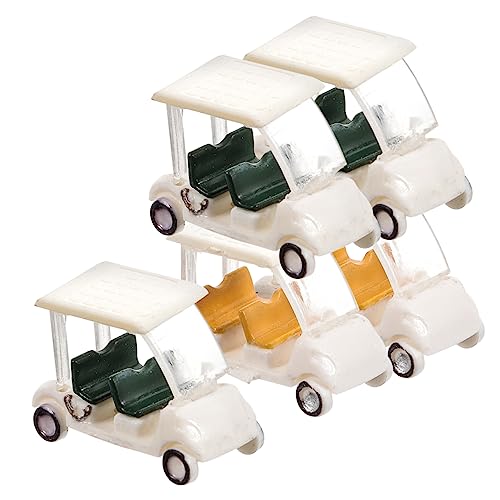 Supvox 5 Stück Mikro Landschafts Sandtisch Modellbauwagen Kleiner Golfwagen Outdoor Golfwagen Figur Figuren Golfen Miniatur Golfwagen Winzige Modelle Kunstharz von Supvox