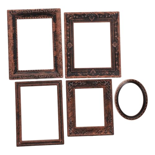 Supvox 5 Stück Mini-Bilderrahmen aus Kunststoff: Puppenhausmöbel im Maßstab 1/12, DIY-Puppenhauszubehör, Heimdekoration, Holzrahmen für die Kunstausstellung Supvox 5 Stück Mini-Bilderrahmen aus Kunststoff: Puppenhausmöbel im Maßstab 1/12, DIY-Puppenhauszubehör, Heimdekoration, Holzrahmen für die Kunstausstellung von Supvox