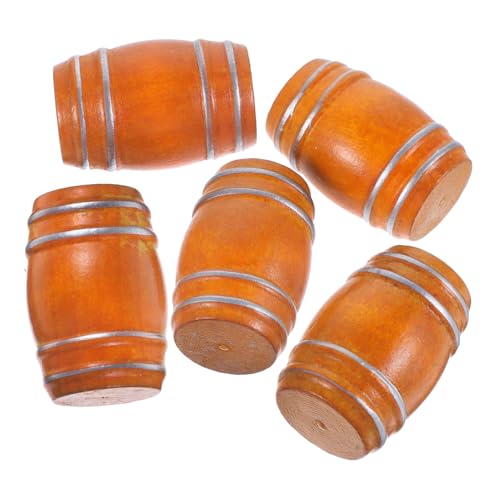 Supvox 5 Stück Mini Holz Bierfass für Puppenhaus Charmante Dekoration für Miniatur Bar für Puppenhaus und Kreative Deko Supvox 5 Stück Mini Holz Bierfass für Puppenhaus Charmante Dekoration für Miniatur Bar für Puppenhaus und Kreative Deko von Supvox