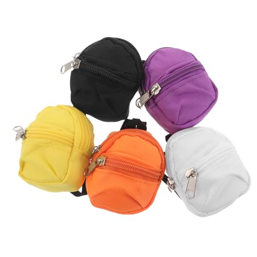 Supvox 5 Stück Mini Rucksäcke Rucksäcke Kinderrucksack Geldbörsen Kleiner Rucksack Für Mädchen Schlüsselanhänger Kartenhalter Reißverschlusstasche Mini Spielzeugrucksack von Supvox