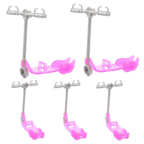 Supvox 5 Stück Puppenhaus-riemenscheibe Puppenroller Puppe Scooter Prop Mini- -Scooter Puppenspielhausdekorationen Puppe Süßer Roller Simulationspuppe Scooter Plastik von Supvox