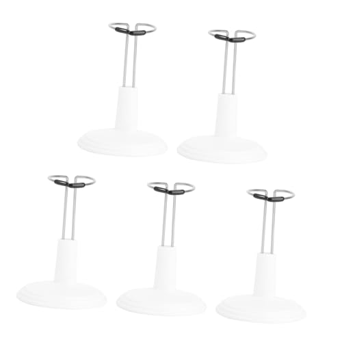 Supvox 5 Stück Puppenständer Weiß aus Robustem Metall und PVC Höhenverstellbar Kratzfreie Oberfläche Stabiler Puppenhalter für Verschiedene Puppen und Sammelfiguren von Supvox