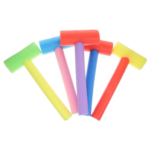 Supvox 5 Stück Hammerspielzeug für Kinder Leichte Schaumstoffhämmer Aktivitätsrequisiten für Kreative Spiele und Lernspielzeug von Supvox