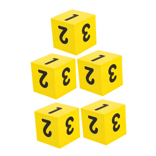 Supvox 5 Stück Schaumwürfel Kinderspielzeug Brettspiel Motto-Party-Requisite Wiederverwendbare Würfel Spielwürfel Würfel Für Spiel Würfel Lernen Würfelspiel Lehrmittel Gelb Eva Supvox 5 Stück Schaumwürfel Kinderspielzeug Brettspiel Motto-Party-Requisite Wiederverwendbare Würfel Spielwürfel Würfel Für Spiel Würfel Lernen Würfelspiel Lehrmittel Gelb Eva von Supvox