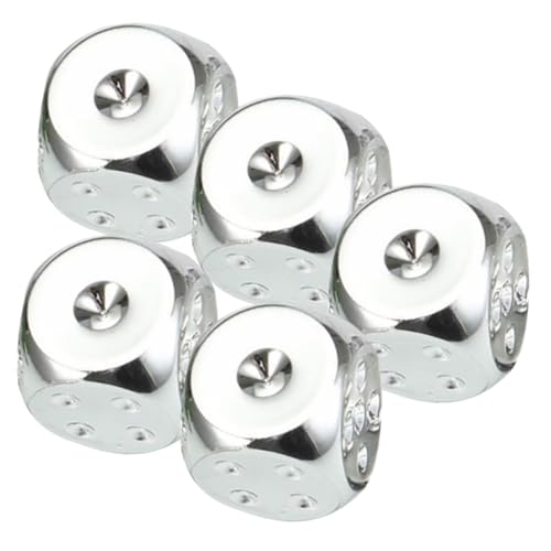 Supvox 5 Stück Silberwürfel für Spiel Punktwürfel Würfeldekor Kind würfel Würfel mit der Nummer 6 Mathe-Spiele Zubehör für Brettspiele Partyspiel Metall Supvox 5 Stück Silberwürfel für Spiel Punktwürfel Würfeldekor Kind würfel Würfel mit der Nummer 6 Mathe-Spiele Zubehör für Brettspiele Partyspiel Metall von Supvox