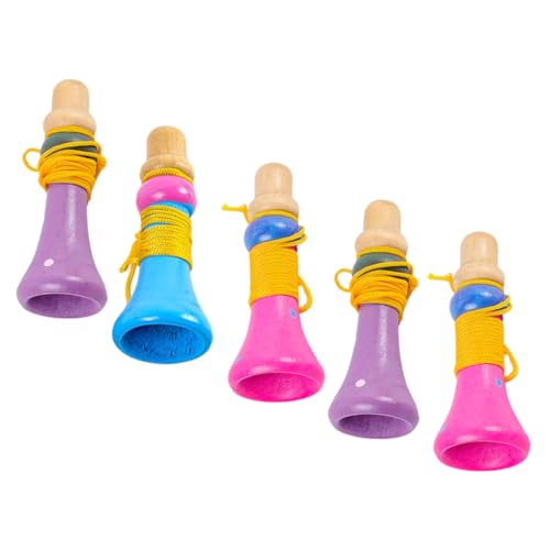 Supvox 5 Stück Simuliertes Trompetenspielzeug Lernen Kreative Trompetenspielzeuge Kinderparty Trompete Kleines Kinderspielzeug Kleine Trompete Musical Hölzern von Supvox