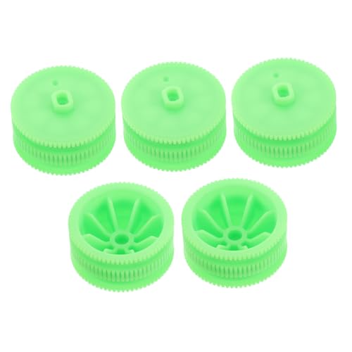 Supvox 5 Stück Stützräder für Panzer RC-Schienenräder Reifen für Spielzeugautos Reifen kleine Räder für Projekte Auto-Rad- RC-Reifen Mini-Reifen Plastik Light Green von Supvox