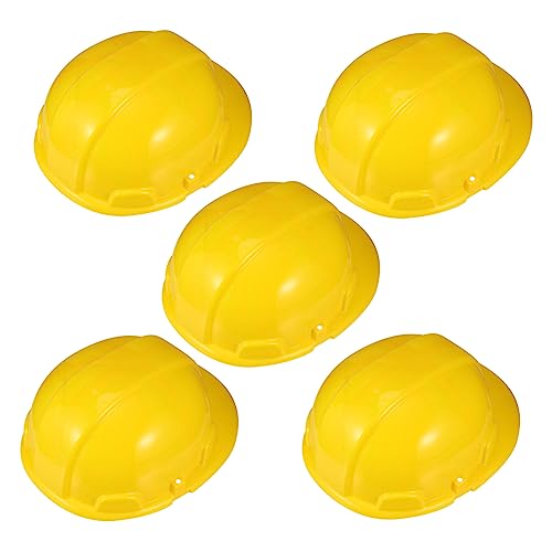 Supvox 5 Stück Teiliges Baustellenhelm Spielset aus Leichtem Kunststoff Realistische Verkleidungshüte für Jungen und Mädchen für Rollenspiele Kostümpartys und Halloween von Supvox