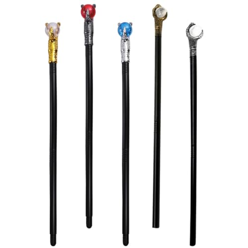 Supvox 5 Stück Teiliges Cosplay Königlicher Gehstock für Halloween Dekoration für Kostümpartys Karneval und Auftritte Langlebiges Material Glitzernde Details von Supvox