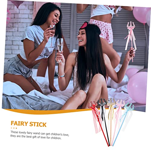 Supvox 5 Stück Teiliges Glitzer Feenstab für Mädchen Dekorativer Zauberstab mit Bandwicklung Sicheres Kinderfreundliches Material für Halloween Geburtstagsfeier und Cosplay Party Zubehör von Supvox