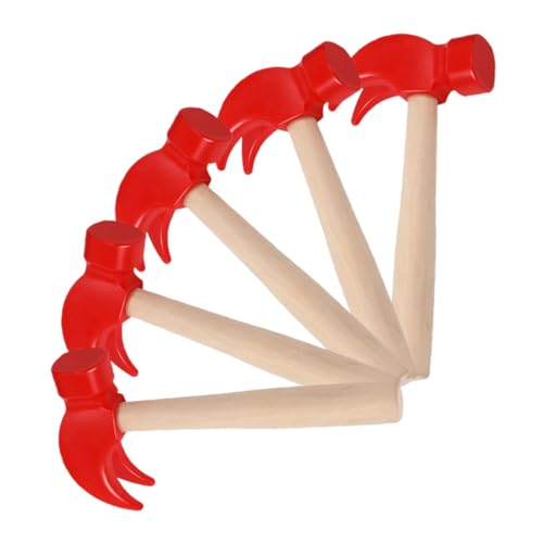 Supvox 5 Stück Teiliges Holzspielzeug Hammer für Realistischer Kleiner Holzhammer Pädagogisches Werkzeugspielzeug für Rollenspiele Langlebig Vielseitig für Baustelle und Reparaturspaß von Supvox