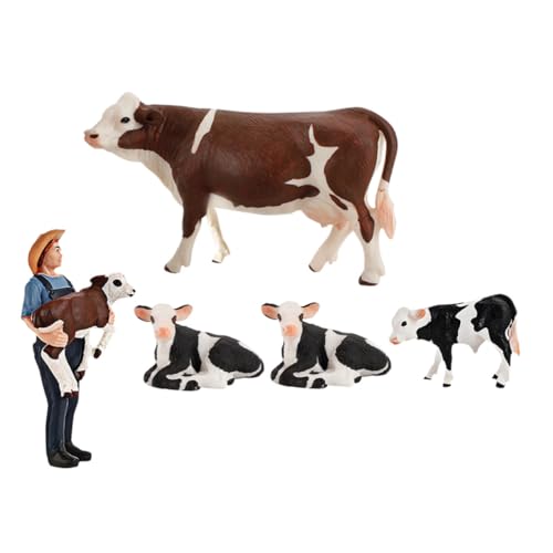 Supvox 5 Stück Teiliges Mini Kuhfiguren PVC Simulation Realistische Miniatur Bauernhof Tiere Lernspielzeug für Drinnen und Draußen Kühe Modell Supvox 5 Stück Teiliges Mini Kuhfiguren PVC Simulation Realistische Miniatur Bauernhof Tiere Lernspielzeug für Drinnen und Draußen Kühe Modell von Supvox
