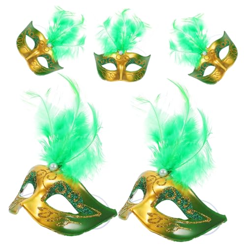 Supvox 5 Stück Teiliges Mini Masken mit Federn für Kindergeburtstag Dekorative Maske für Halloween Feiern Sichere und Charmante Spielzeugmasken für Puppen Partyspaß von Supvox