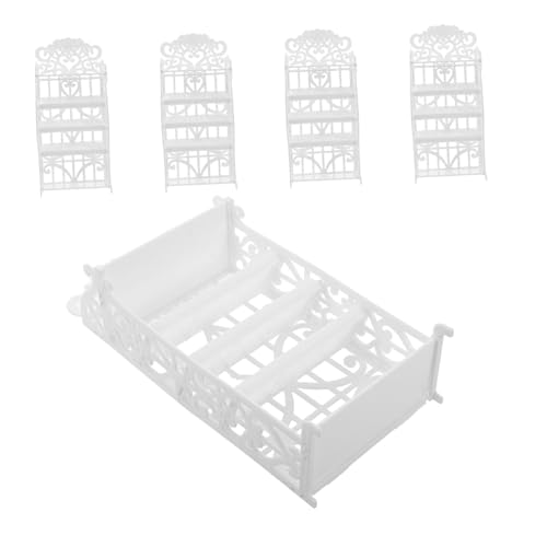 Supvox 5 Stück Teiliges Mini Schuhregal für Puppenhaus Kunststoff Möbel mit Hohlraum-Design Realistischer Puppenschuhschrank für High Heels und Stiefel Spielset Zubehör für Mädchen von Supvox